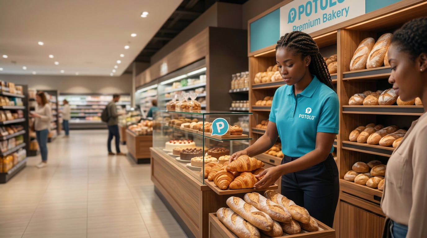 Bakery counter at a Potolo partner supermarket